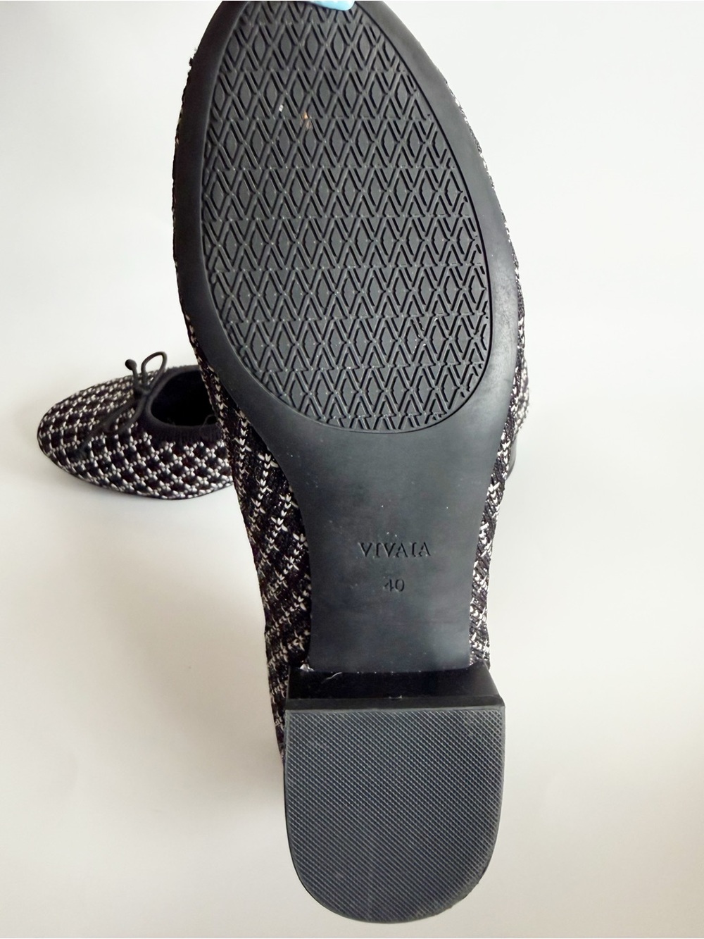 Vivaia Bianca Round Toe Bow Tie Low Block Heels Size 40 - Picture 7 of 7